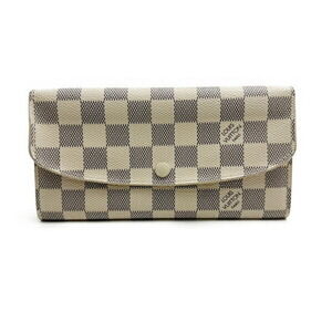Louis Vuitton Damier Azur White Wallet Portefeuille Emilie Long